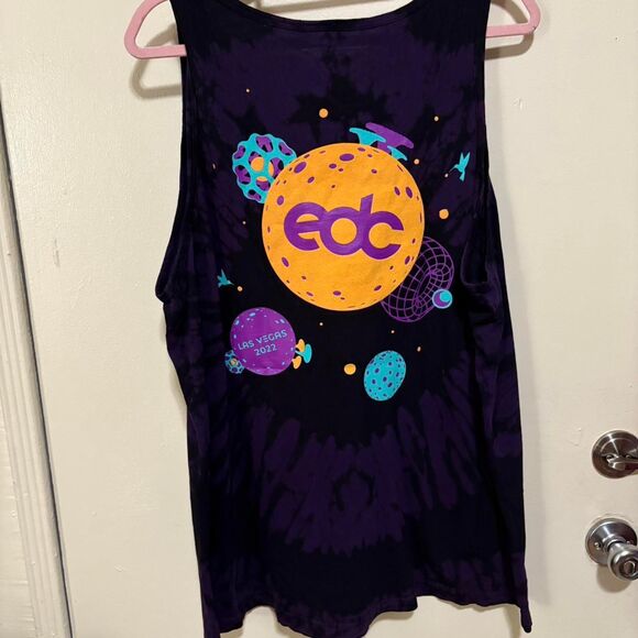EDC Las Vegas 2022 Meteor Tank black/purple tie die Size: X-Large - Picture 1 of 3